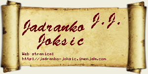 Jadranko Joksić vizit kartica